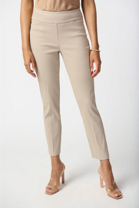 Joseph Ribkoff Style 241229 Dune Textured Pull On Straight Cropped Pants