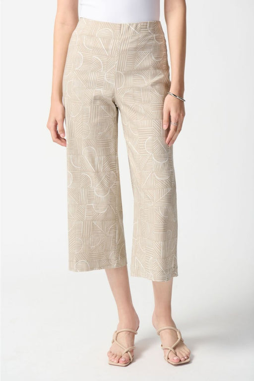 Joseph Ribkoff Style 242220 Dune/Vanilla Geometric Print Pull On Culotte Pants