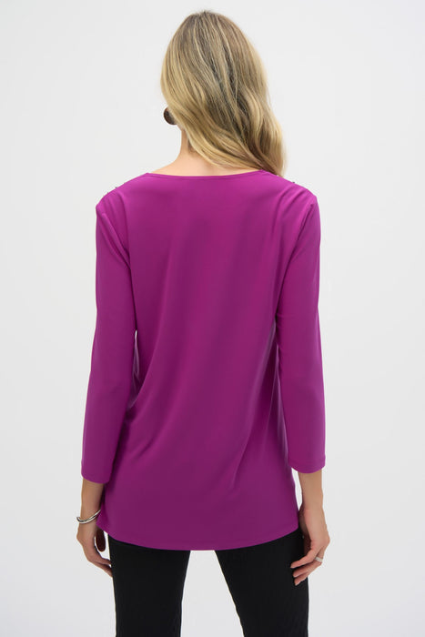 Joseph Ribkoff Embellished 3/4 Sleeve Fit-And-Flare Top 243075