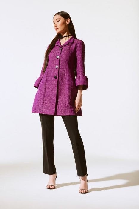 Joseph Ribkoff Textured 3/4 Bell Sleeve Coat Jacket 243738