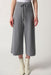 Joseph Ribkoff Style 233908 Grey Melange Drawstring Pull On Cropped Wide-Leg Knit Pants