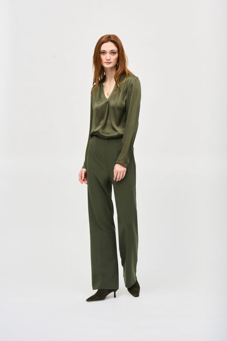 Joseph Ribkoff Iguana High Waist Pull On Wide-Leg Pants 243040