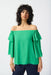 Joseph Ribkoff Style 241305 Island Green Off-Shoulder Tiered Flutter Sleeve Top