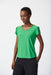 Joseph Ribkoff Style 241179 Island Green Short Tulip Sleeve V-Neck T-Shirt Top