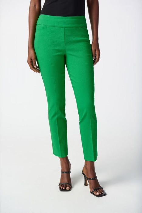 Joseph Ribkoff Style 241229 Island Green Textured Pull On Straight Cropped Pants