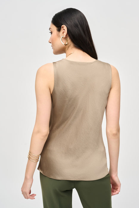 Joseph Ribkoff Cowl Neck Sleeveless Satin Tank Top 243125