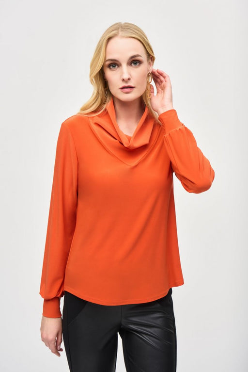 Joseph Ribkoff Style 243063 Lava Cowl Neck Puff Sleeve Top