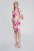 Joseph Ribkoff Style 242733 Light Sand/Pink Floral Print V-Neck Sheath Dress