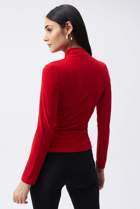 Joseph Ribkoff Wrap Front V-Neck Long Sleeve Top 243152