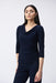 Joseph Ribkoff Style 243318 Midnight Blue Cowl Neck 3/4 Sleeve Silky Knit Top