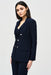 Joseph Ribkoff Style 241145 Midnight Blue Double-Breasted Long Sleeve Blazer Jacket