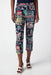 Joseph Ribkoff Style 241268 Midnight Blue/Multi Paris Print Pull On Capri Pants