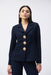 Joseph Ribkoff Style 243160 Midnight Blue Statement Button Long Sleeve Blazer Jacket