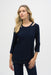 Joseph Ribkoff Style 243109 Midnight Blue Studded Cutout Neck Tunic Top