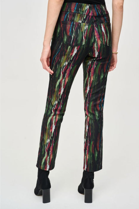 Joseph Ribkoff Multi Abstract Print Pull On Slim Pants 243916