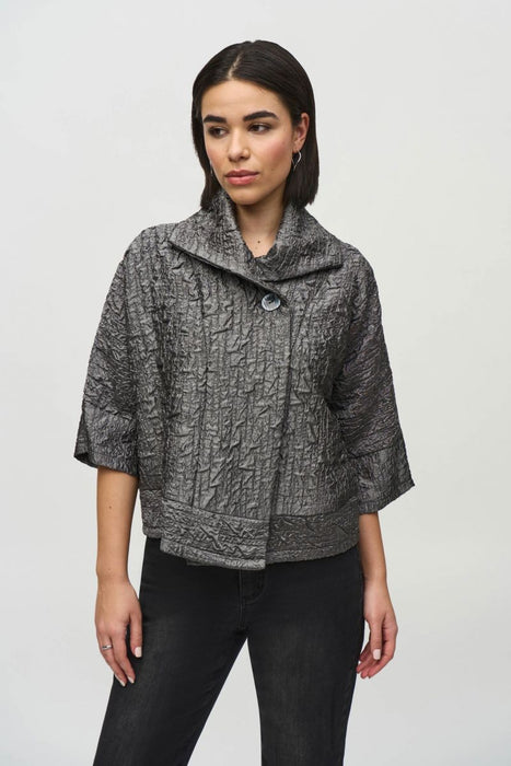 Joseph Ribkoff Style 244204 Pewter Textured Boxy Swing Jacket