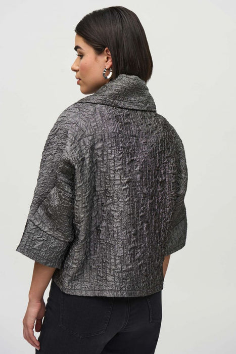 Joseph Ribkoff Pewter Textured Boxy Swing Jacket 244204