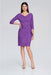 Joseph Ribkoff Style 241705 Majesty Pleated Embellished Faux Wrap Sheath Dress