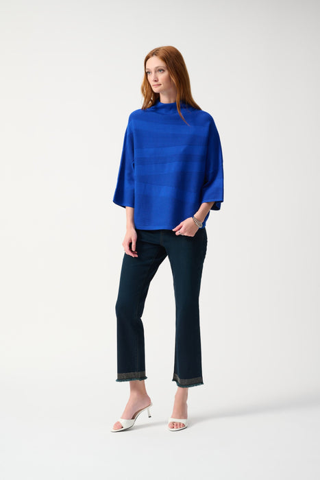 Joseph Ribkoff Mock Neck 3/4 Sleeve Boxy Sweater Top 243953