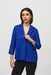 Joseph Ribkoff Style 244011 Royal Sapphire Pleated 3/4 Sleeve Trapeze Jacket