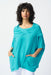 Joseph Ribkoff Style 241043 Seaview Gauze Cowl Neck Oversized Tunic Top