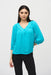 Joseph Ribkoff Style 242062 Seaview V-Neck 3/4 Sleeve Peasant Gauze Top