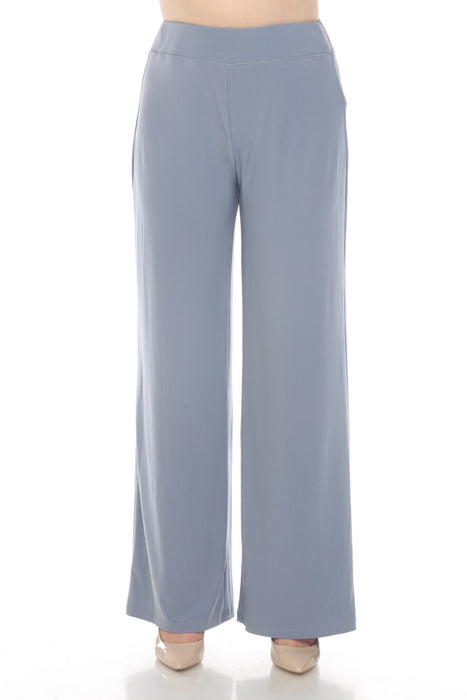 Joseph Ribkoff Style 221340S24 Serenity Blue Lightweight Pull On Wide Leg Trouser Pants