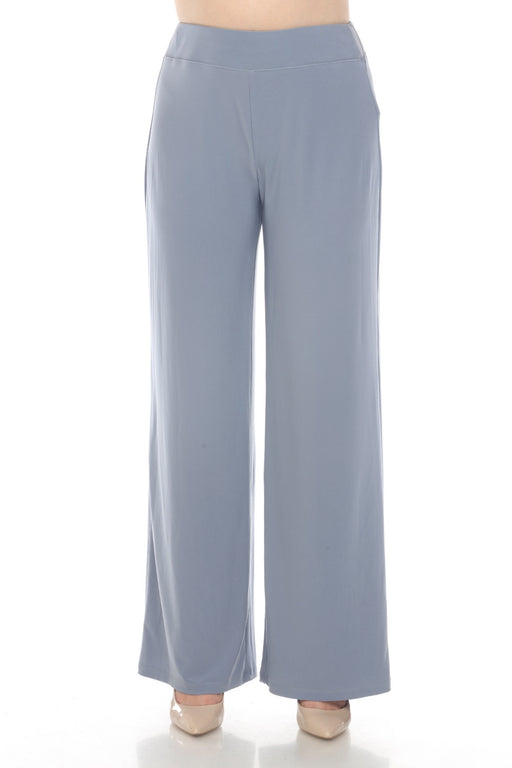 Joseph Ribkoff Style 221340S24 Serenity Blue Lightweight Pull On Wide Leg Trouser Pants