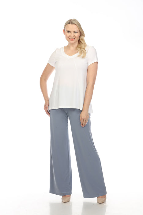 Joseph Ribkoff Serenity Blue Lightweight Pull On Wide Leg Trouser Pants 221340S24