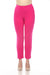 Joseph Ribkoff Style 143105S24 Shocking Pink Back Slit Straight Leg Pull On Pants