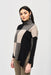 Joseph Ribkoff Style 243944 Taupe Melange/Black Color Block Pullover Sweater Top