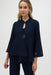 Joseph Ribkoff Style 243289 Midnight Blue Grommet Detail 3/4 Sleeve Asymmetric Swing Jacket