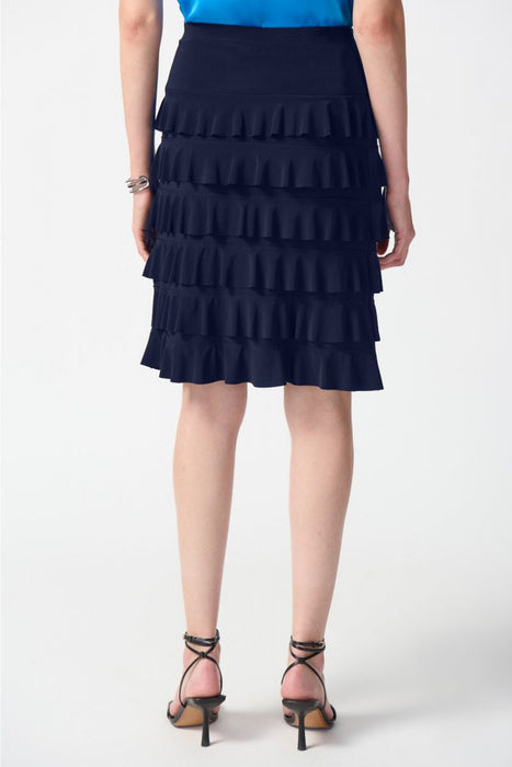 Joseph Ribkoff Tiered Ruffles Pull On A-Line Skirt 242044