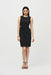 Joseph Ribkoff 242151 Black Embellished Sleevless Faux Wrap Sheath Dress