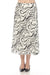 Joseph Ribkoff Style 241301 Vanilla/Black Scribble Print Pleated Pull On Midi Skirt