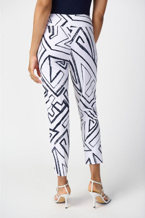 Joseph Ribkoff Geometric Print Pull On Cropped Pants 241271