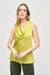 Joseph Ribkoff Style 243125 Wasabi Cowl Neck Sleeveless Satin Tank Top