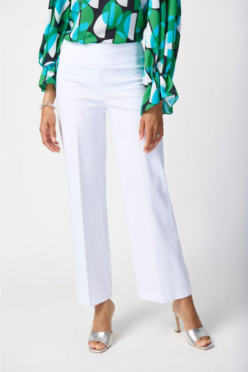 Joseph Ribkoff Style 241136 White Pull On Wide-Leg Business Trouser Pants