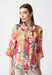 Joseph Ribkoff Style 241222 Multi Abstract Print Jacket 3/4 Ruffled Sleeve Jacket