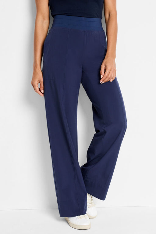 NIC+ZOE Style ACTF248845 Indigo Multi Tech Stretch Wide Pant