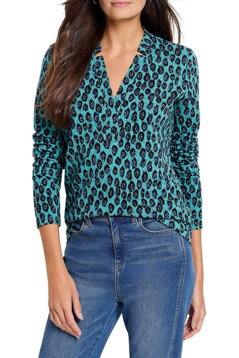 NIC+ZOE Style F241054 Pebble Blues Top