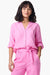 NIC+ZOE Style S241639 Pink Lotus Drapey Button Front Roll-Tab Utility Shirt