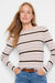 NIC+ZOE Style F241153 Striped Ribbed Sweater Tee