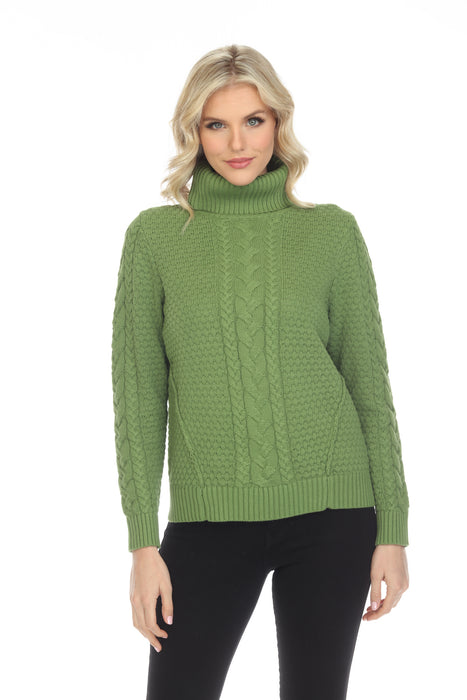 Cotton cable turtleneck outlet sweater