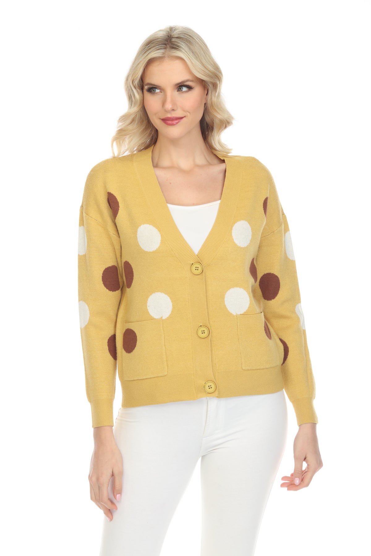 Mustard button outlet cardigan