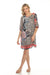 Johnny Was Style C33322 Ontari Wren Silk Printed Shift Dress Boho Chic