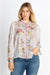 Johnny Was Style C10322 White Allbee Embroidered Long Sleeve Blouse Boho Chic