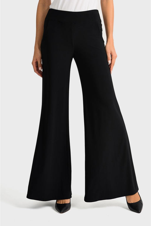 Joseph Ribkoff Style 161096 Black Slip-On Flared Leg Knit Pants